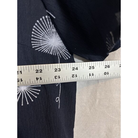 Emery Rose Navy Tunic Blouse 2XL Dandelion Print - Picture 4 of 5